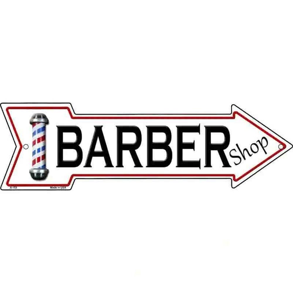 Barber Shop Novelty Metal Arrow Sign 17" x 5" NEW! Home & Garden:Home Décor:Plaques & Signs Style Your Walls